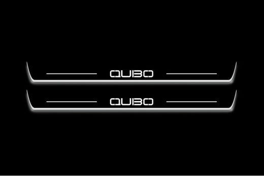 Fiat Qubo 2008+ Stainless Steel LED Door Sills – Qubo Logo