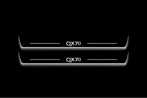 Infiniti QX70 (FX) 2008+ Stainless Steel LED Door Sills – QX70 Logo