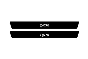 Infiniti QX70 (FX) 2008-2017 Illuminated Matte Sill Plates with logo QX70 Infiniti Led Door Sills PRO opdesign