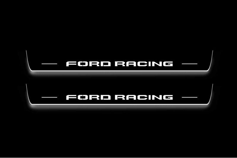 Ford Mustang VI 2015+ Stainless Steel LED Door Sills – Ford Racing Logo