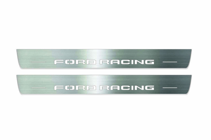 Ford Mustang VI 2015+ Stainless Steel LED Door Sills – Ford Racing Logo