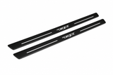RAM 2500 V TRX Type 3 Matte PRO LED door sills, FRONT two-piece catalogue illustration, matte black with white illumination