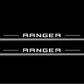 Ford Ranger IV 2018+ LED door sill plates in stainless steel with Ranger logo