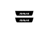 illuminated door sill protectors stainless steel Toyota Rav4 V XA50 2019+ with Rav4 logo