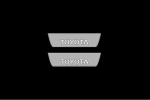 Illuminated LED Door Sill Tread Plates Toyota Rav4 V 2019-2025 With Toyota Logo Toyota Led Door Sills opdesign