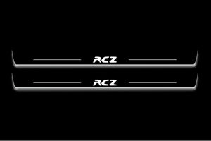 Peugeot RCZ 2010+ Stainless Steel LED Door Sills – RCZ Logo