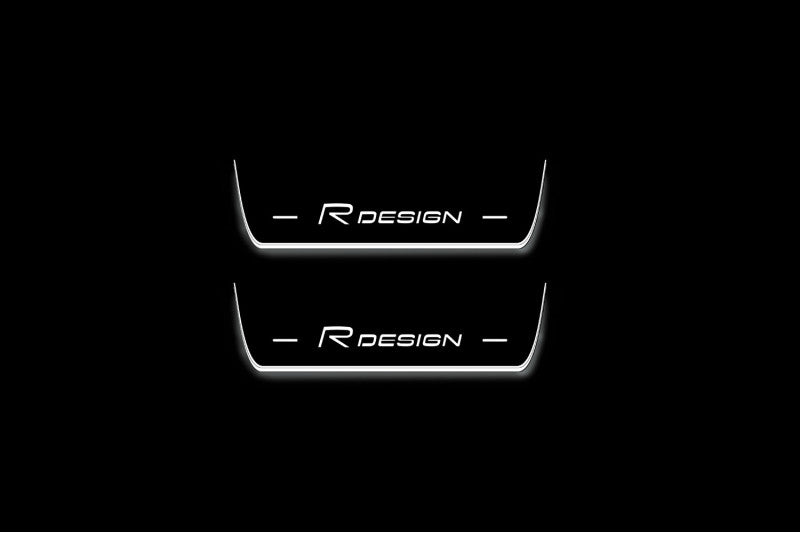 Volvo XC90 II 2015+ Stainless Steel LED Door Sills – Rdesign Logo