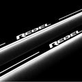 RAM 1500 V 2019+ LED Door Sill Guards with Illuminated REBEL Logo Door Sills Decoin