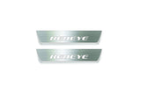 LED door sill plates for Dodge Charger LD 2011+ stainless steel with REDEYE logo