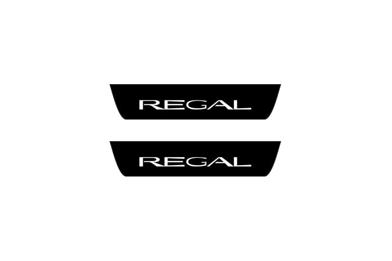 illuminated door sill protectors stainless steel Buick Regal V 2008+ with Regal logo