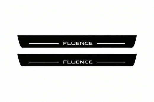 Renault Fluence 2009–2017 — Matte PRO LED Door Sills — Fluence Logo