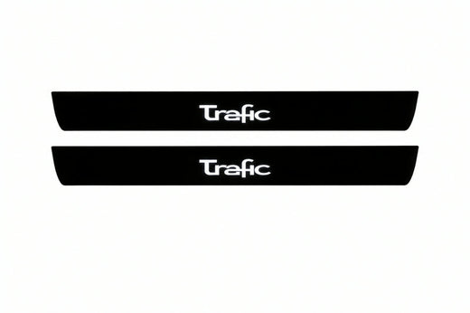 Renault Trafic Van X83 2001–2014 — Matte PRO LED Door Sills — Trafic Logo