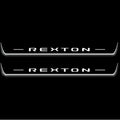 SsangYong Rexton III 2017+ LED Door Sills Illuminated Scuff Rexton Logo Stainless Steel Entry Guards 