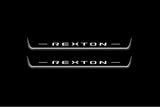 stainless steel door sill plates for SsangYong Rexton III 2017+ with Rexton logo