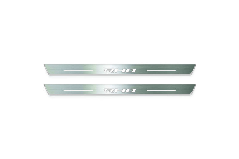 RAM 1500 V 2019+ LED Door Sill Guards with Illuminated RHO Logo Door Sills Decoin