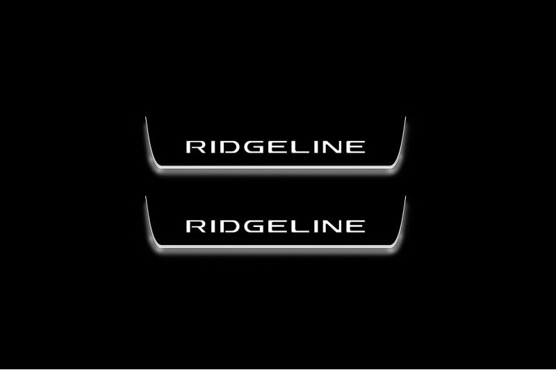 LED door sill plates stainless steel Honda Ridgeline II 2017+ with Ridgeline logo