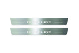 LED door sill plates for Honda Ridgeline II 2017+ stainless steel with Ridgeline logo