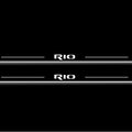 KIA Rio III 2011+ stainless steel illuminated entry guards with Rio logo