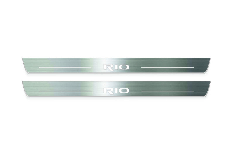 LED door sill plates for KIA Rio III 2011+ with Rio logo
