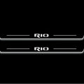 KIA Rio IV 2018+ LED Door Sills Illuminated Scuff Rio Logo Stainless Steel Entry Guards