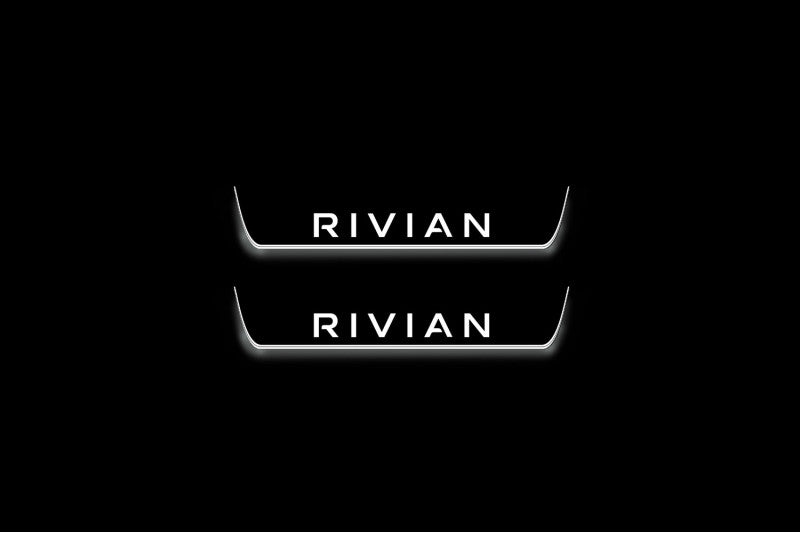 Rivian R1S 2022+ Stainless Steel LED Door Sills – Rivian Logo