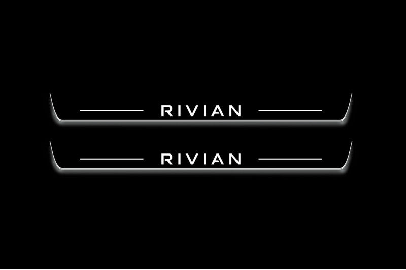 Rivian R1T 2021+ Stainless Steel LED Door Sills – Rivian Logo
