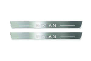Rivian R1S 2022+ Stainless Steel LED Door Sills – Rivian Logo
