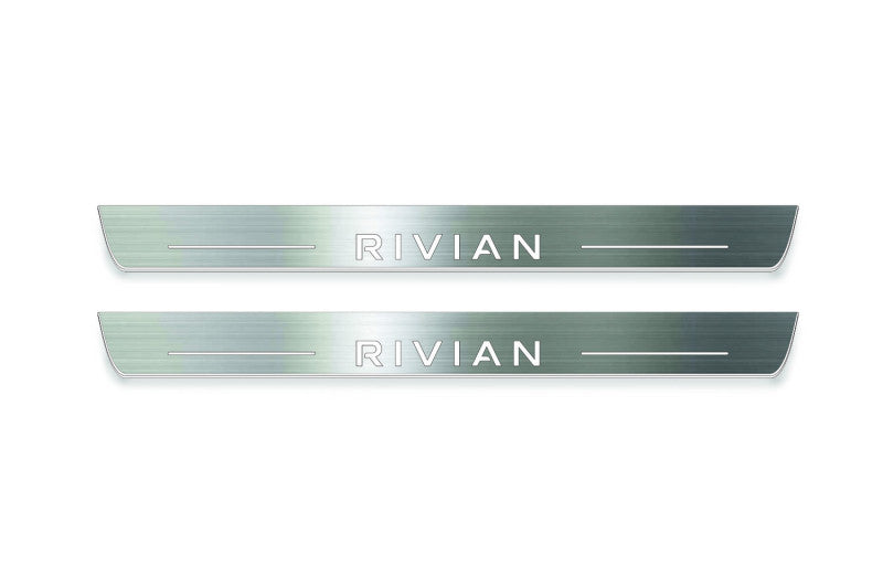 Rivian R1S 2022+ Stainless Steel LED Door Sills – Rivian Logo