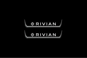 Rivian R1S 2022+ Stainless Steel LED Door Sills – Rivian (type 2) Logo