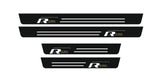Volkswagen Passat B6 2005+ stainless steel LED door sill plates with R-Line logo