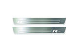 Volkswagen Touareg II Stainless Steel LED Door Sills – R-Line Logo