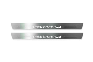 Nissan Rogue III 2021+ LED Door Sills Illuminated Scuff Rock Creek Logo Stainless Steel Entry Guards