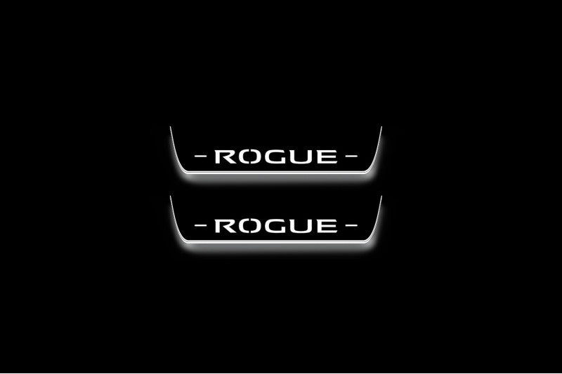 Nissan Rogue Sport J11 Stainless LED Door Sills – Rogue Sport Logo