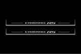 Chevrolet Camaro VI 2016+ LED door sill plates stainless steel with Camaro RS logo