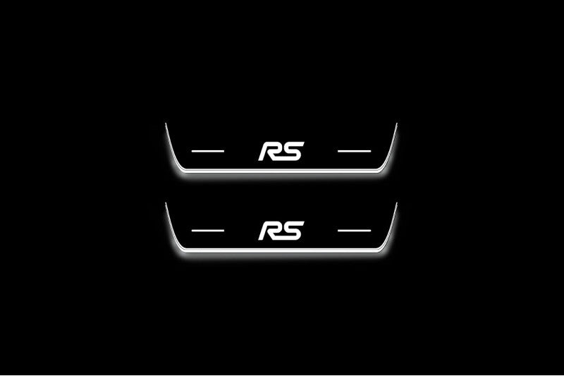 LED door sill plates stainless steel Ford Focus IV 2018+ with RS logo