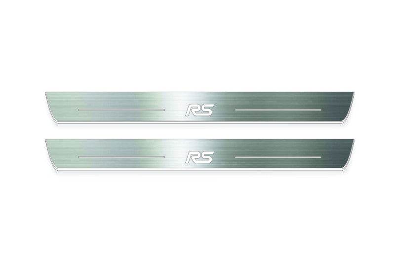 LED door sill plates for Ford Focus IV 2018+ stainless steel with RS logo