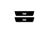 matte black coated stainless steel door sill plates for Ford Focus III 2011+ with RS logo