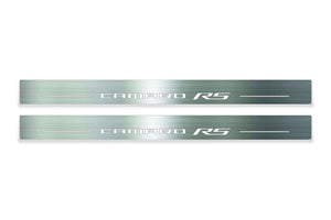 Chevrolet Camaro VI 2016-2024 LED Door Sills Illuminated Scuff Camaro RS Logo Stainless Steel Entry Guards