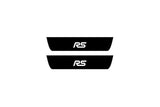stainless steel illuminated door sill protectors with Ford Focus IV 2018+ with RS logo