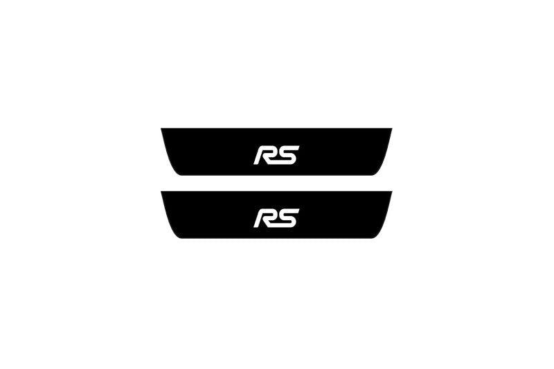 stainless steel illuminated door sill protectors with Ford Focus IV 2018+ with RS logo