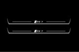 Audi A7 C7 2010+ LED door sill plates in stainless steel with RS7 logo