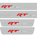 Illuminated LED Door Sill Tread Plates Dodge Charger 2011-2023 With RT HEMI Logo Dodge Led Door Sills opdesign