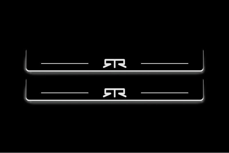 LED door sill plates for Ford Mustang VII S650 2023+ stainless steel with RTR logo