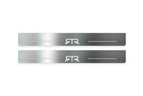 Ford Mustang VII S650 2023+ illuminated entry guards in stainless steel with RTR logo
