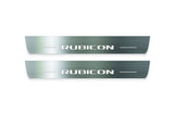 Jeep Wrangler JL 2018+ Stainless Steel LED Door Sills – Rubicon Logo