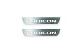 Jeep Wrangler JL 2018+ Stainless Steel LED Door Sills – Rubicon Logo