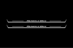 RAM 2500 V 2019+ LED Door Sill Guards with Illuminated Rumble Bee Logo