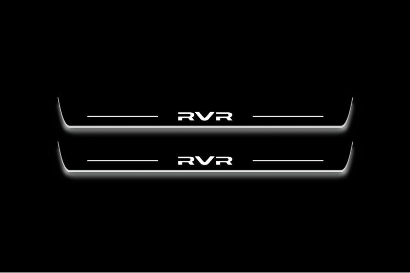Mitsubishi RVR III 2010+ Stainless Steel LED Door Sills – RVR Logo