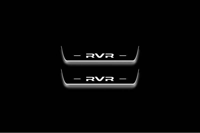 Mitsubishi RVR III 2010+ Stainless Steel LED Door Sills – RVR Logo
