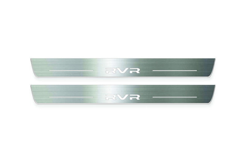 Mitsubishi RVR III 2010+ Stainless Steel LED Door Sills – RVR Logo